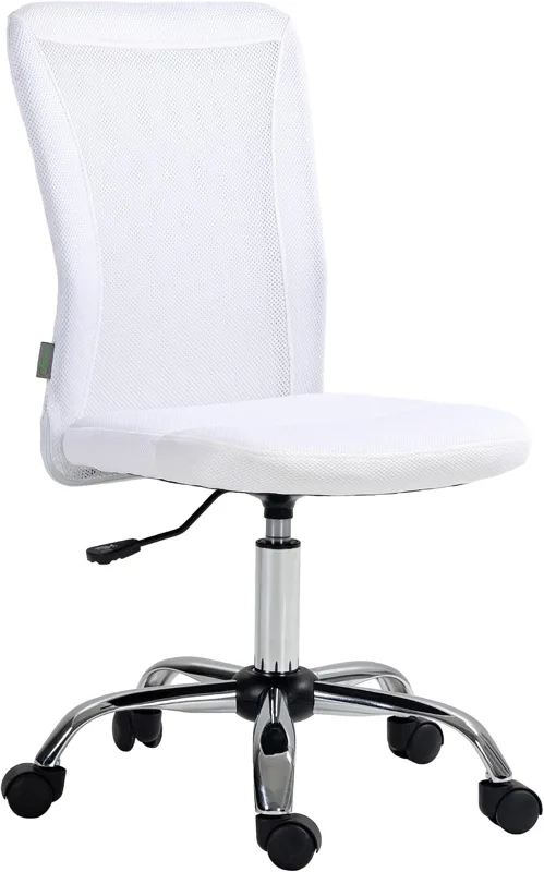 Silla de oficina Vinsetto de malla blanca