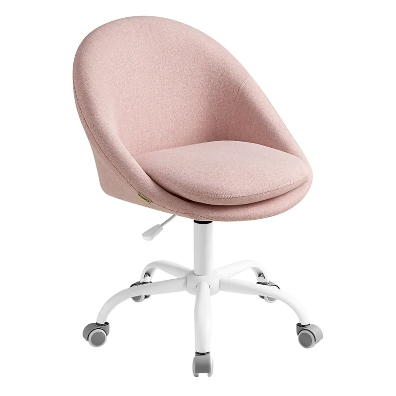 SONGMICS silla de terciopelo rosa